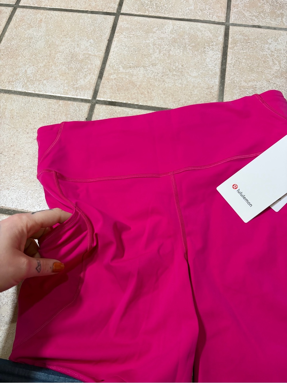 NWT Lululemon Fast and Free High-Rise Short 6" *Pockets (Pink Flare) Size 12 - Picture 7 of 9